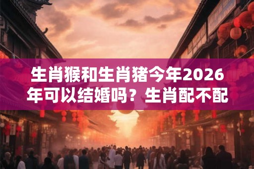 生肖猴和生肖猪今年2026年可以结婚吗？生肖配不配？