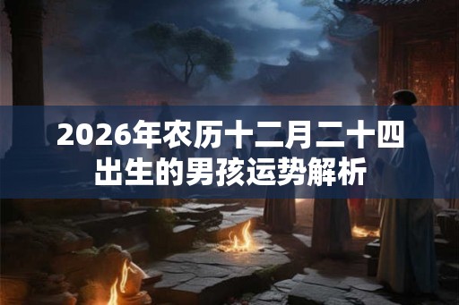 2026年农历十二月二十四出生的男孩运势解析