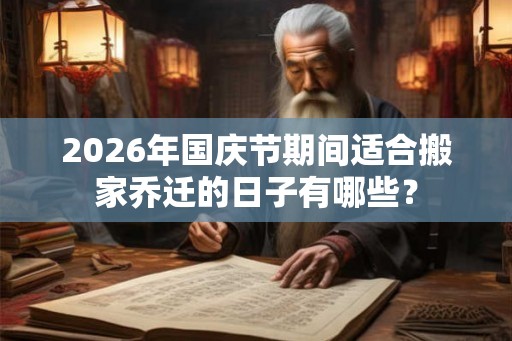 2026年国庆节期间适合搬家乔迁的日子有哪些？
