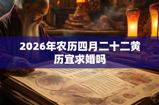2026年农历四月二十二黄历宜求婚吗