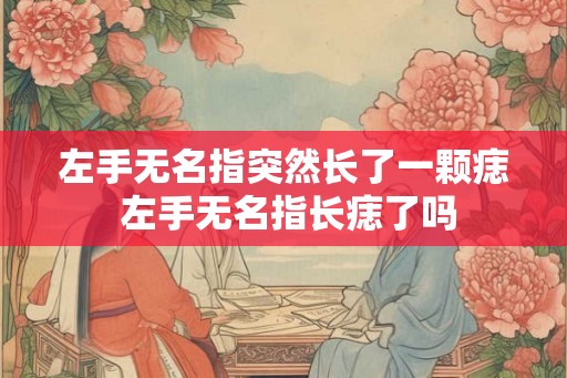 左手无名指突然长了一颗痣 左手无名指长痣了吗