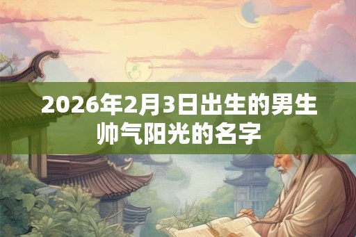 2026年2月3日出生的男生帅气阳光的名字