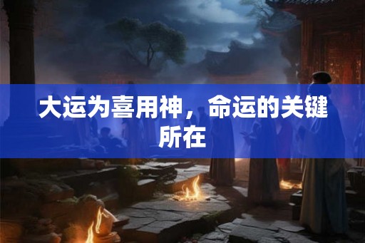 大运为喜用神，命运的关键所在
