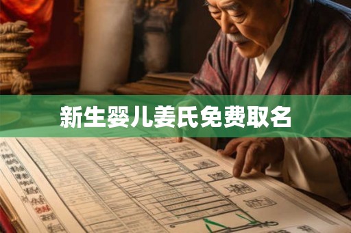 新生婴儿姜氏免费取名