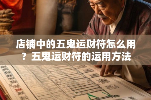 店铺中的五鬼运财符怎么用?五鬼运财符的运用方法 店铺中的五鬼运财符怎么用?五鬼运财符的运用方法
