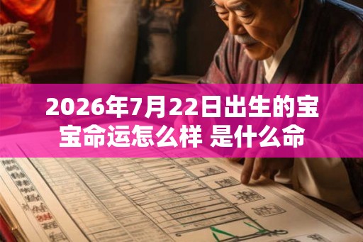 2026年7月22日出生的宝宝命运怎么样 是什么命