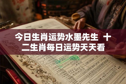 今日生肖运势水墨先生  十二生肖每日运势天天看