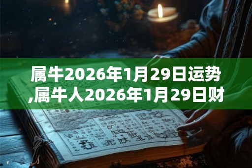 属牛2026年1月29日运势,属牛人2026年1月29日财运,生肖牛2026年1月29日运势 属牛2026年1月29日运势,属牛人2026年1月29日财运,生肖牛2026年1月29日运势