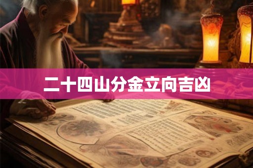 二十四山分金立向吉凶 二十四山分金立向吉凶