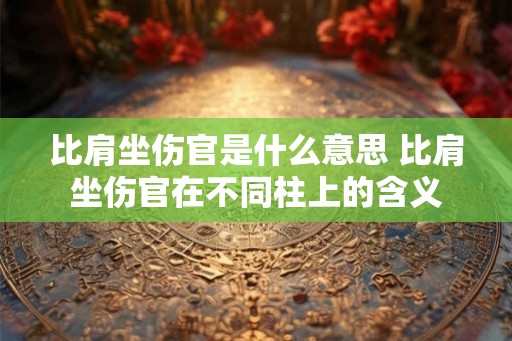 比肩坐伤官是什么意思 比肩坐伤官在不同柱上的含义