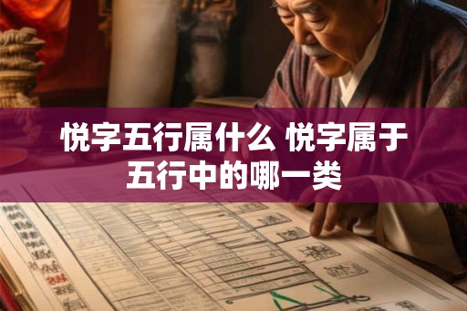 悦字五行属什么 悦字属于五行中的哪一类