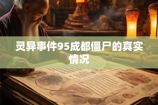 灵异事件95成都僵尸的真实情况