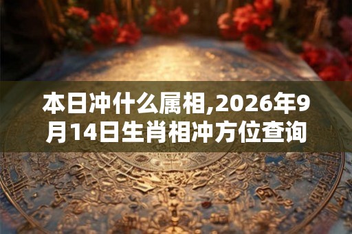 本日冲什么属相,2026年9月14日生肖相冲方位查询