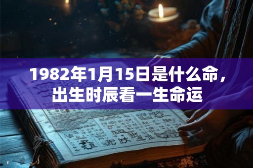 1982年1月15日是什么命,出生时辰看一生命运 1982年1月15日是什么命,出生时辰看一生命运