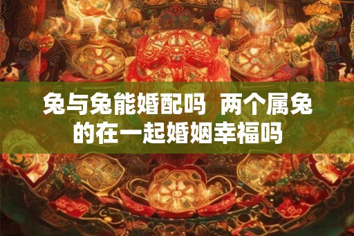 兔与兔能婚配吗  两个属兔的在一起婚姻幸福吗