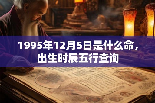 1995年12月5日是什么命,出生时辰五行查询 1995年12月5日是什么命,出生时辰五行查询