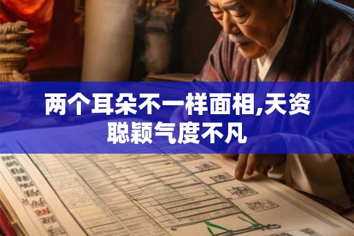 两个耳朵不一样面相,天资聪颖气度不凡
