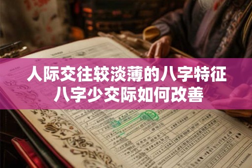 人际交往较淡薄的八字特征 八字少交际如何改善