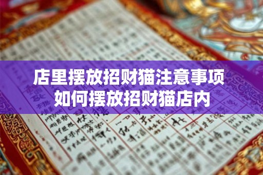 店里摆放招财猫注意事项 如何摆放招财猫店内