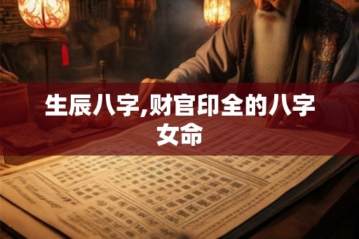 生辰八字,财官印全的八字女命