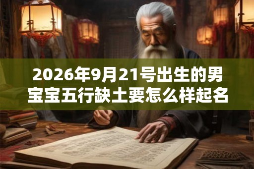 2026年9月21号出生的男宝宝五行缺土要怎么样起名字
