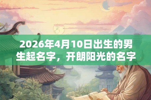 2026年4月10日出生的男生起名字，开朗阳光的名字精选