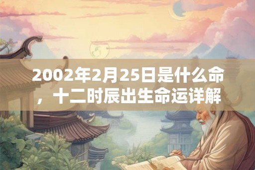 2002年2月25日是什么命,十二时辰出生命运详解 2002年2月25日是什么命,十二时辰出生命运详解