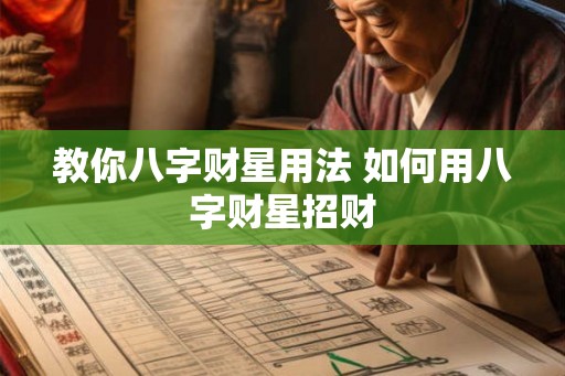 教你八字财星用法 如何用八字财星招财 教你八字财星用法 如何用八字财星招财