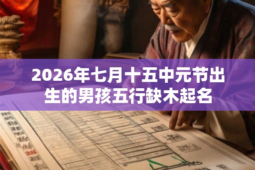 2026年七月十五中元节出生的男孩五行缺木起名
