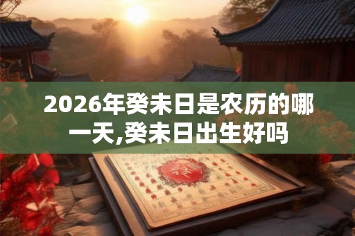 2026年癸未日是农历的哪一天,癸未日出生好吗