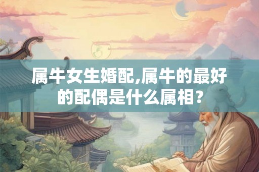 属牛女生婚配,属牛的最好的配偶是什么属相？