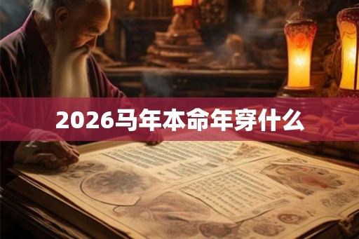 2026马年本命年穿什么
