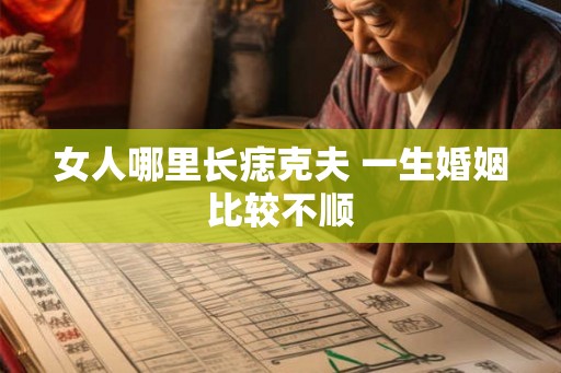 女人哪里长痣克夫 一生婚姻比较不顺