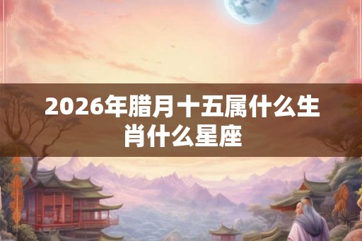 2026年腊月十五属什么生肖什么星座