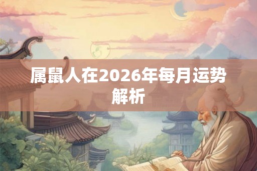 属鼠人在2026年每月运势解析
