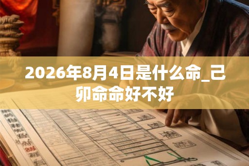 2026年8月4日是什么命_己卯命命好不好 2026年8月4日是什么命_己卯命命好不好