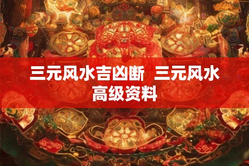 三元风水吉凶断  三元风水高级资料