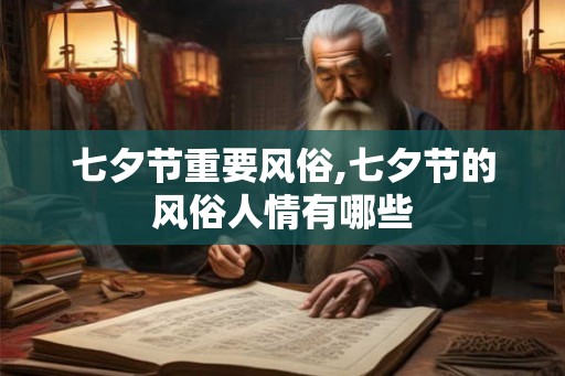 七夕节重要风俗,七夕节的风俗人情有哪些