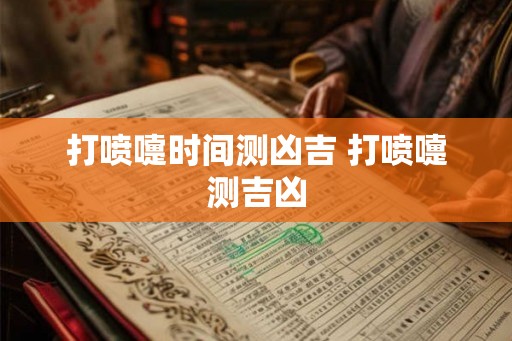 打喷嚏时间测凶吉 打喷嚏测吉凶