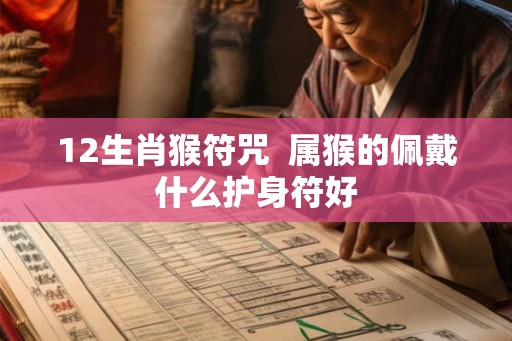 12生肖猴符咒  属猴的佩戴什么护身符好