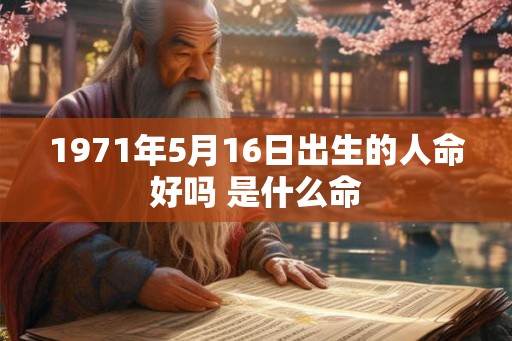 1971年5月16日出生的人命好吗 是什么命 1971年5月16日出生的人命好吗 是什么命