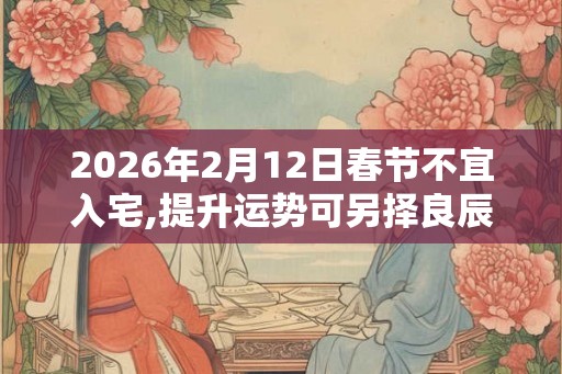 2026年2月12日春节不宜入宅,提升运势可另择良辰