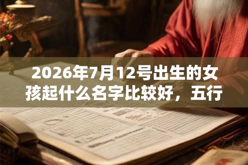 2026年7月12号出生的女孩起什么名字比较好，五行属什么