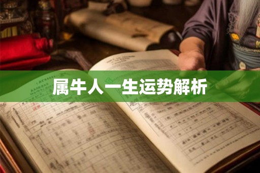 属牛人一生运势解析
