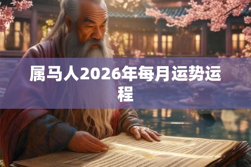 属马人2026年每月运势运程
