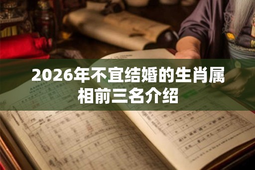 2026年不宜结婚的生肖属相前三名介绍