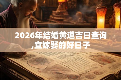 2026年结婚黄道吉日查询,宜嫁娶的好日子