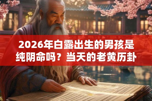 2026年白露出生的男孩是纯阴命吗?当天的老黄历卦象好吗? 2026年白露出生的男孩是纯阴命吗?当天的老黄历卦象好吗?