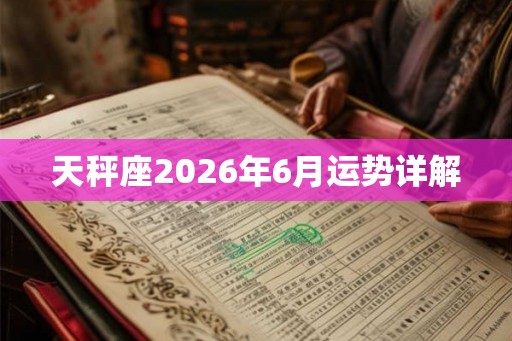 天秤座2026年6月运势详解