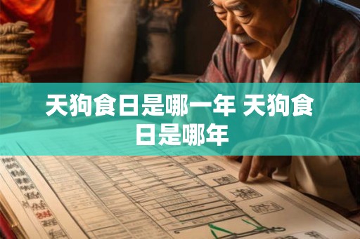 天狗食日是哪一年 天狗食日是哪年